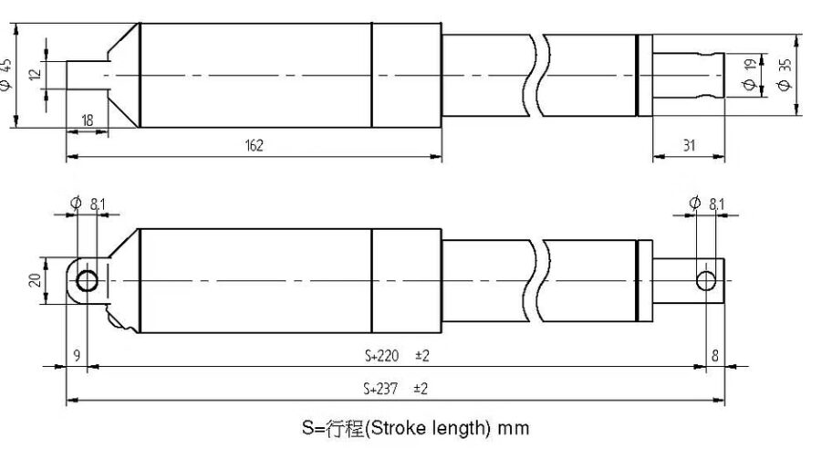 Piston ​ELA40 Window Opener Max. 1600N