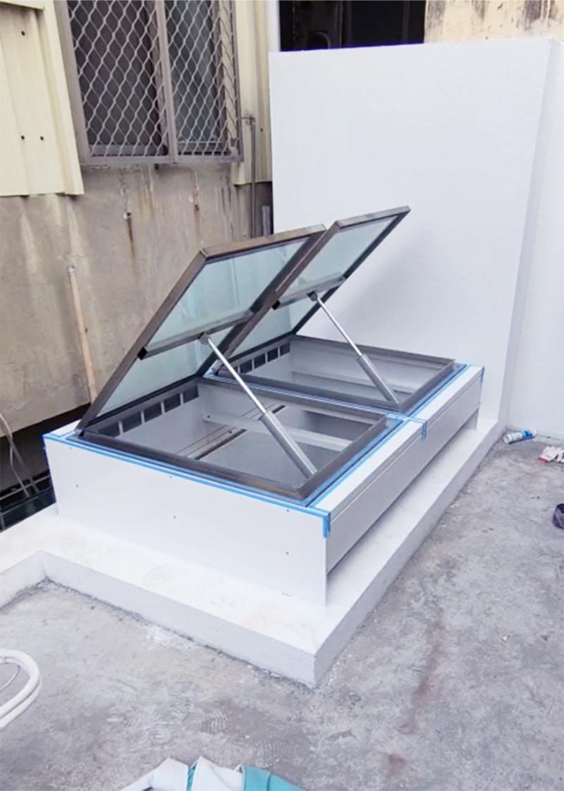 piston điện cho cửa sổ thoát khói